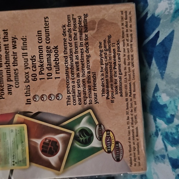Pokémon NIB, Bodyguard Theme Deck factory sealed! Fossil 1990's. Sanei stuffie - Picture 4 of 10
